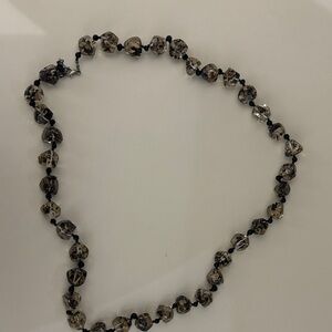 Sobral Smoky Faceted Bead Necklace in Black and Gray